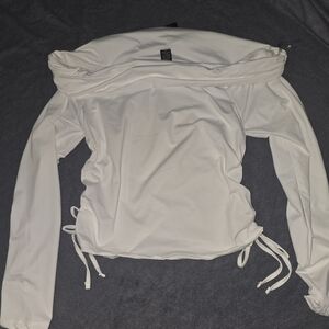 Elegant White Off-Shoulder Women's Top